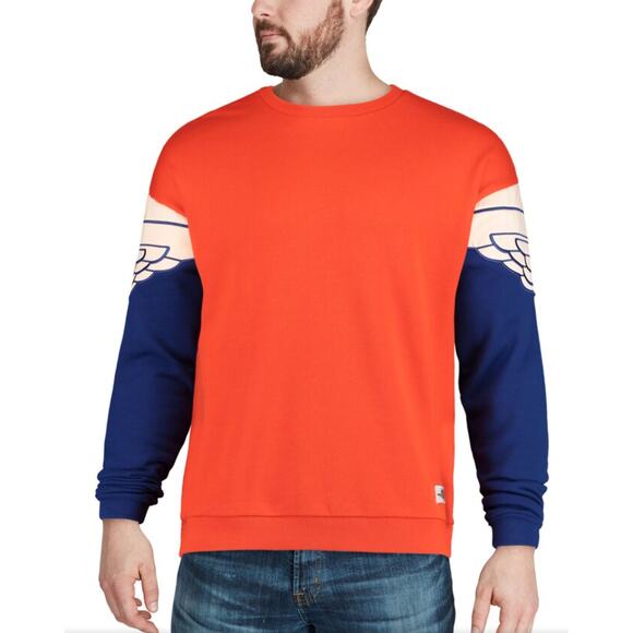 Jordan Orange Royal Wings Classic Crew Neck Sweatshirt Mens Size M - Picture 1 of 11